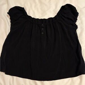 Boho Flowy Button Tee